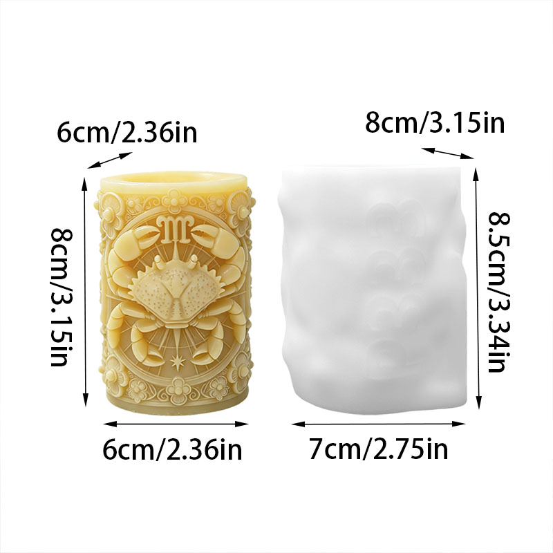 Cancer Zodiac Star Sign Blue C - Scented Candle Luxury ulasan dan harga