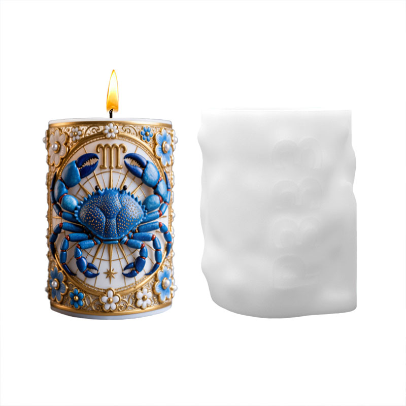 Cancer Zodiac Star Sign Blue C - Scented Candle Luxury ulasan dan harga