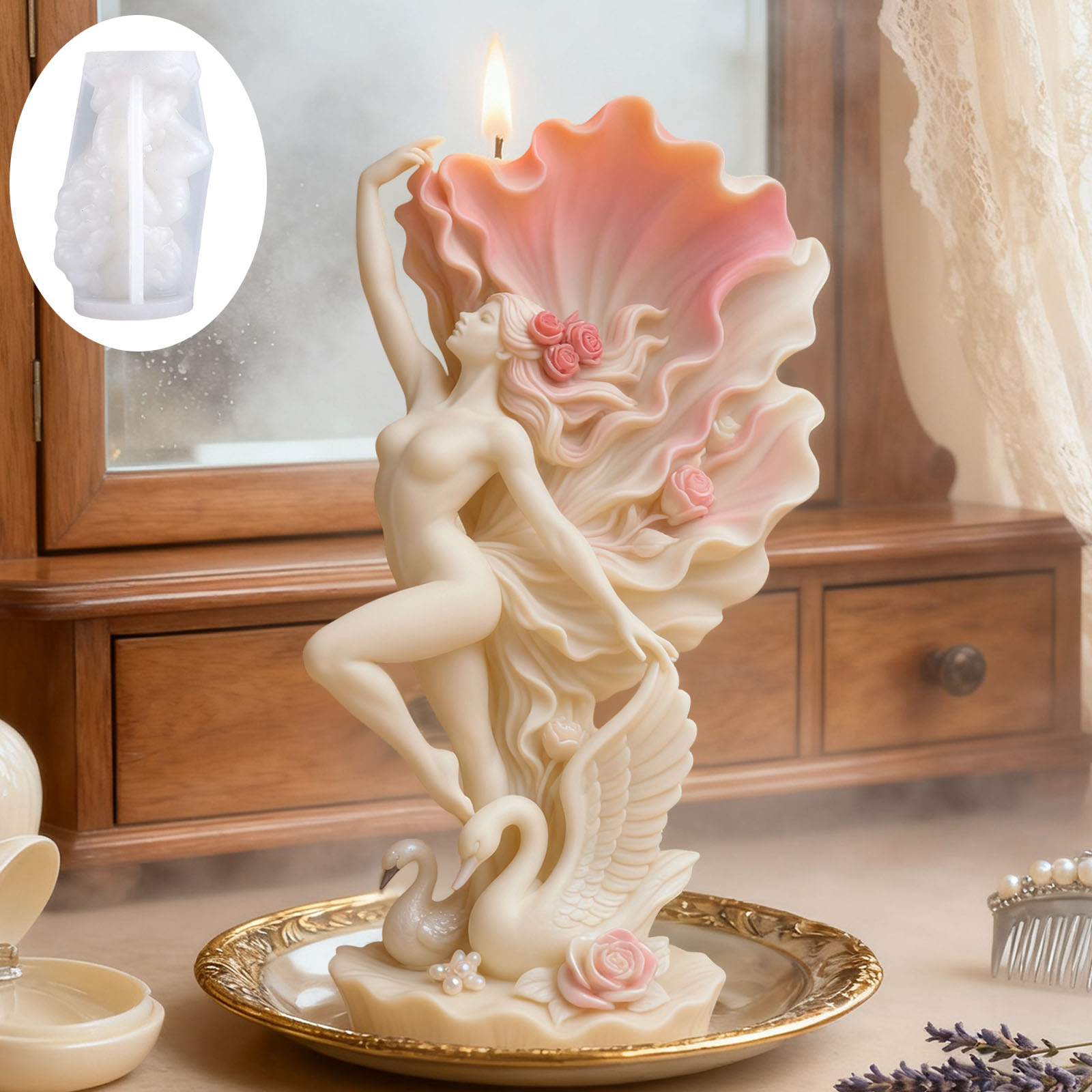 Elegant Swan Dancer Candle Mol - Scented Candle Luxury ulasan dan harga