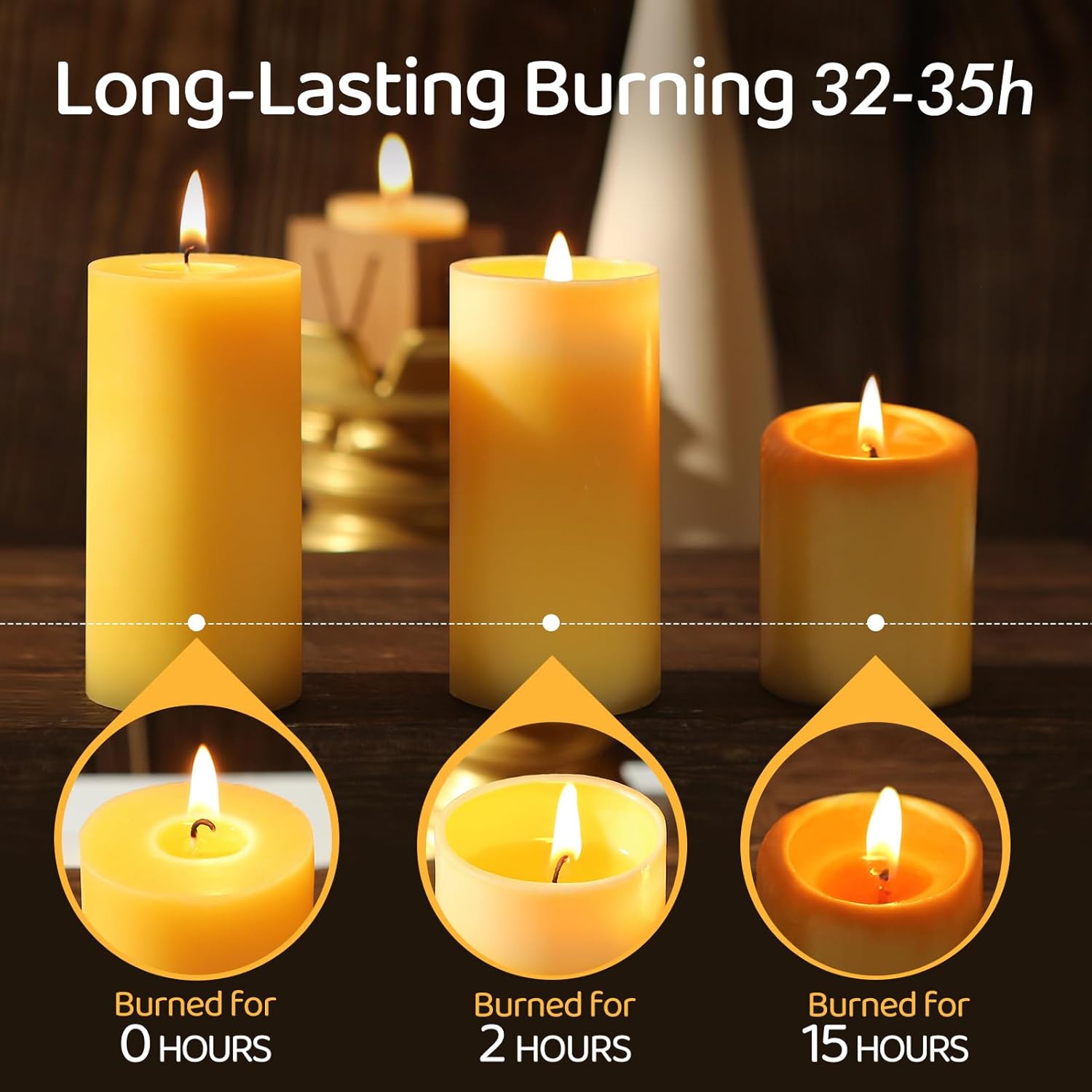 1/3/5PCS Beeswax Pillar Candle - Scented Candle Luxury ulasan dan harga