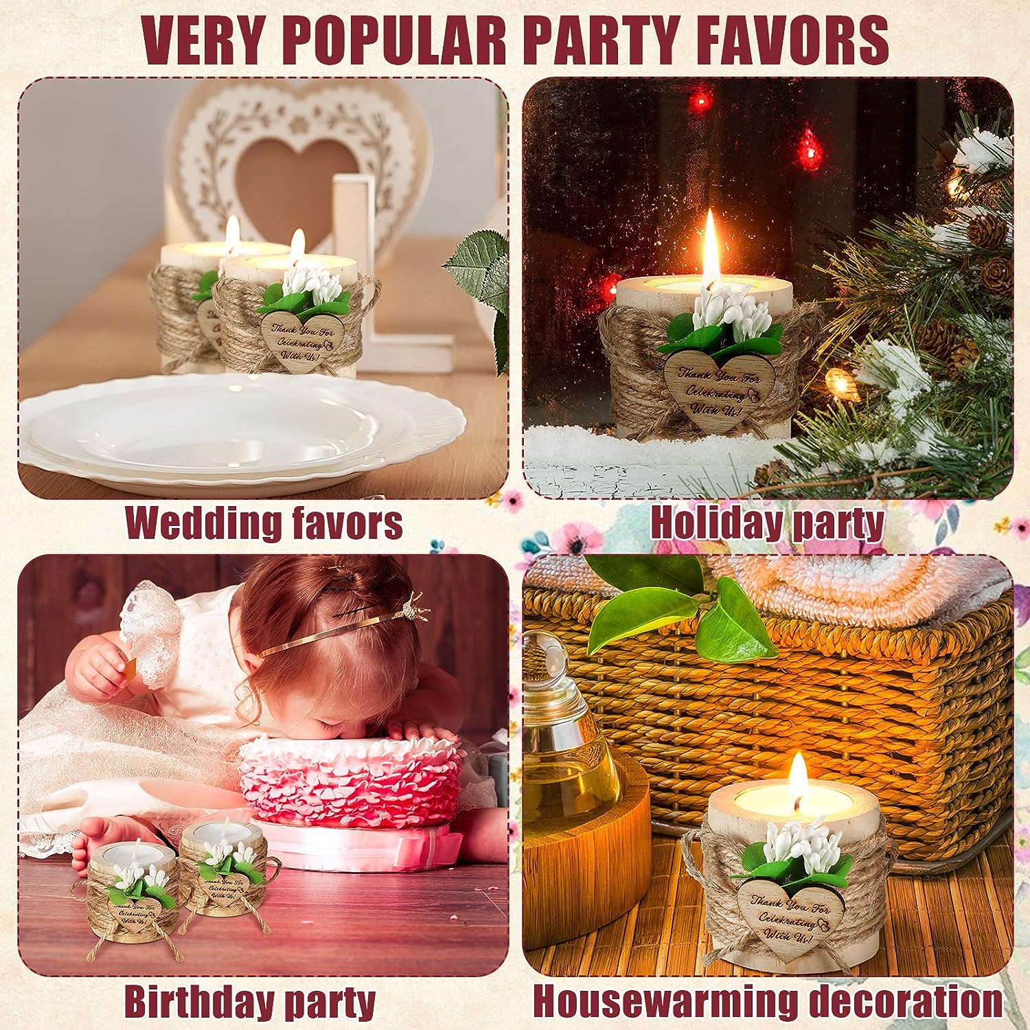 6/12/24PCS Guest Gift Candle f - Scented Candle Luxury ulasan dan harga