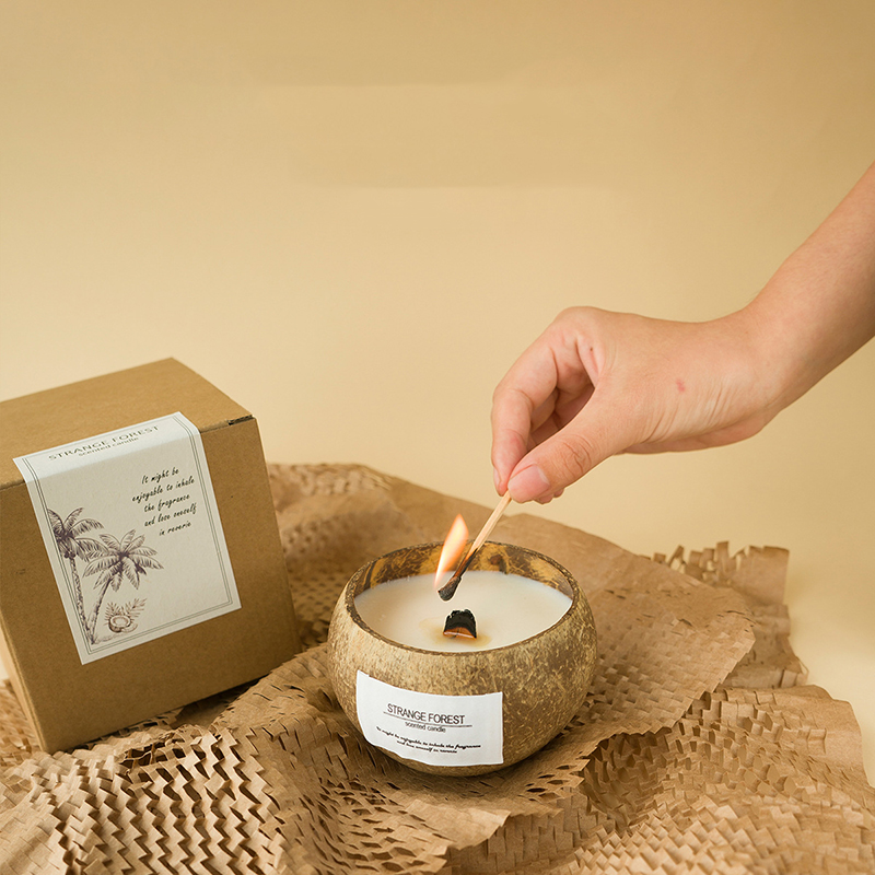 Coconut Shell Aromatherapy Can - Scented Candle Luxury ulasan dan harga