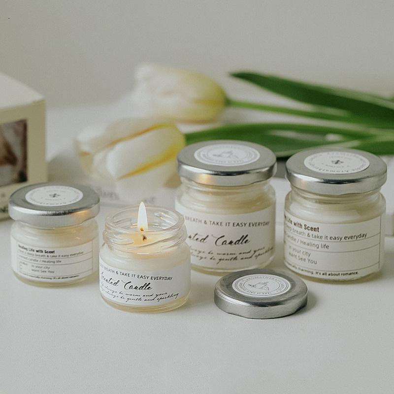 Ins Style Small Glass Jar Scen - Scented Candle Luxury ulasan dan harga