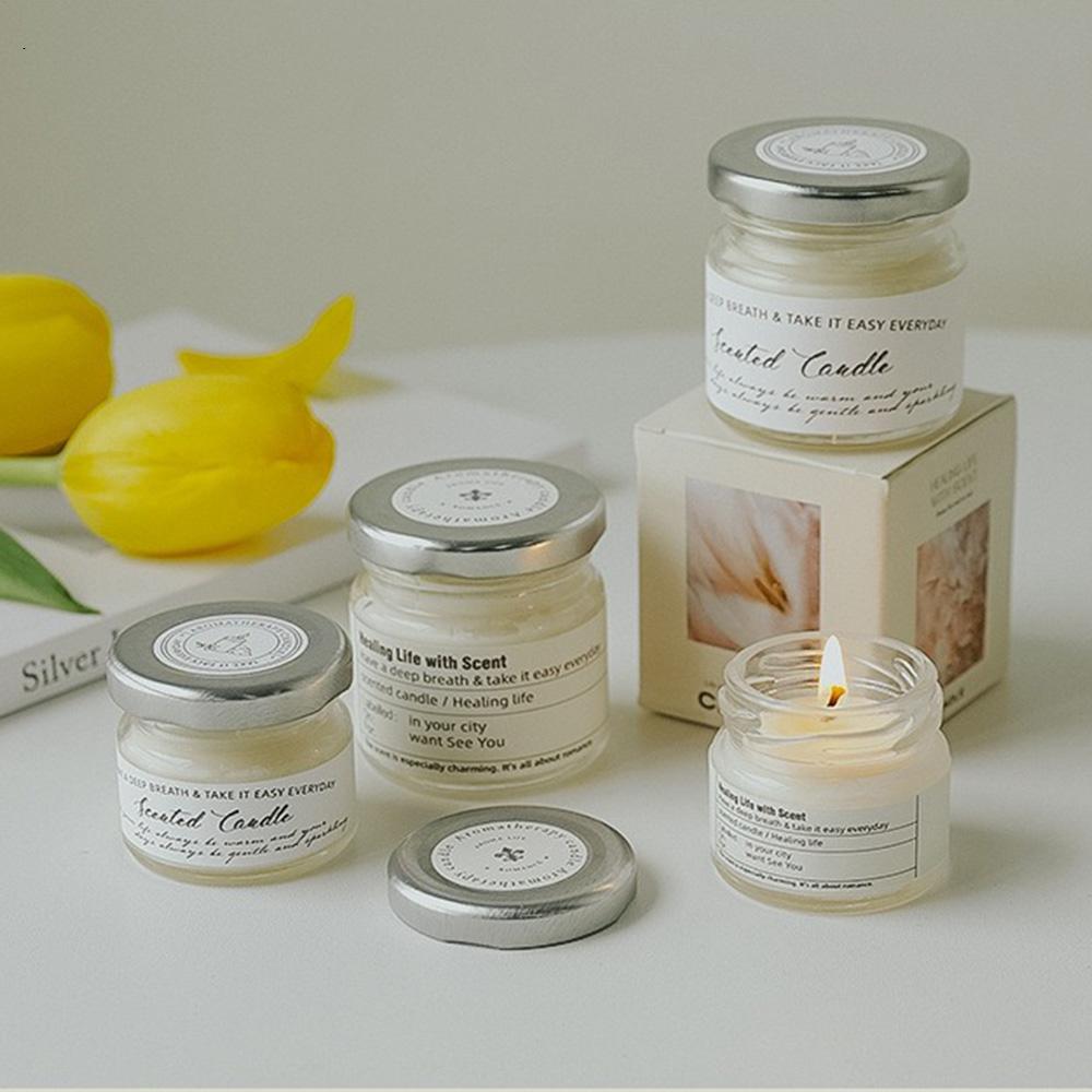 Ins Style Small Glass Jar Scen - Scented Candle Luxury ulasan dan harga